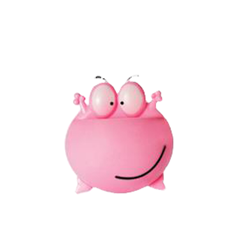 Soporte de pared con forma de rana para cepillo de dientes, ventosa para colgar en la pared, bonito soporte para cepillo de dientes con forma de rana: pink