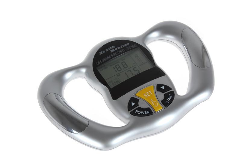 mini digital lcd håndholdt bmi tester kroppsfettmonitor helseanalysator fettmåler med 5 fettnivåer til referanse