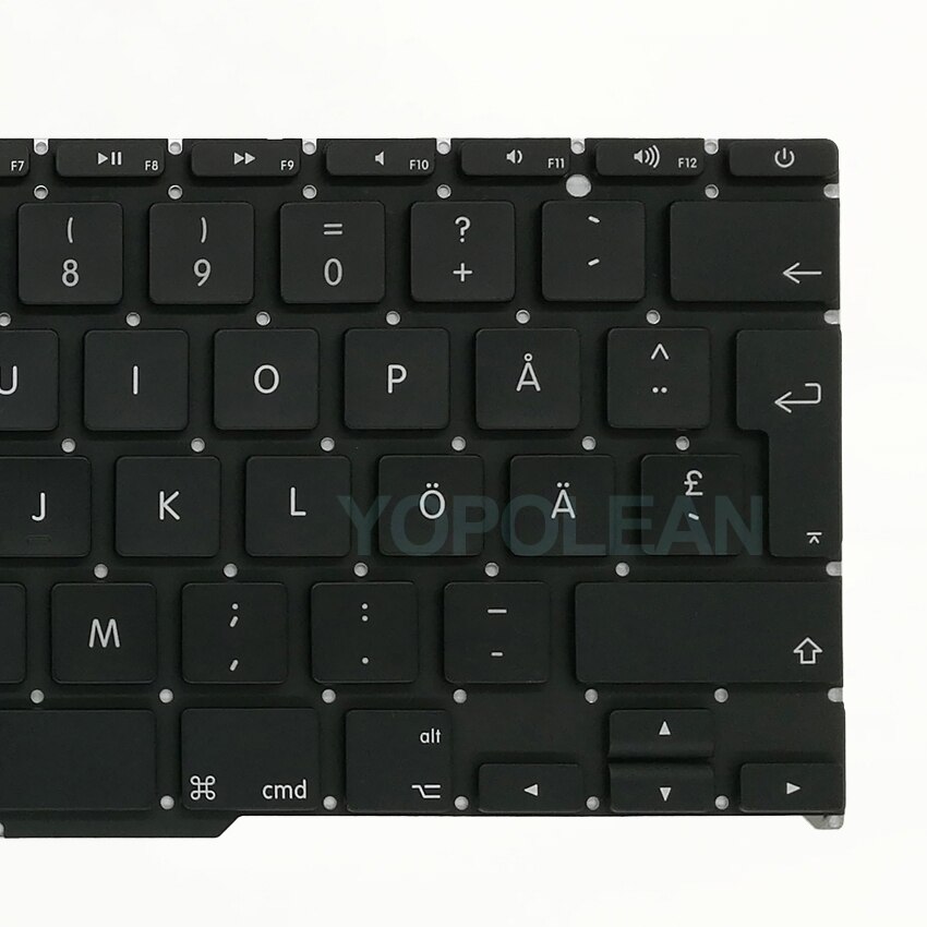 teclado sueco con retroiluminación para Macbook Air 11 "A1370 A1465 Suecia años