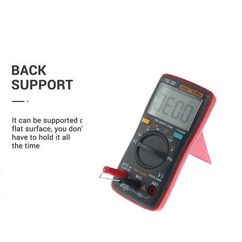 An8002 digital multimeter ac/dc spændingsmåler håndholdt multitester professionel spændingsstrøm modstand kapacitans tester