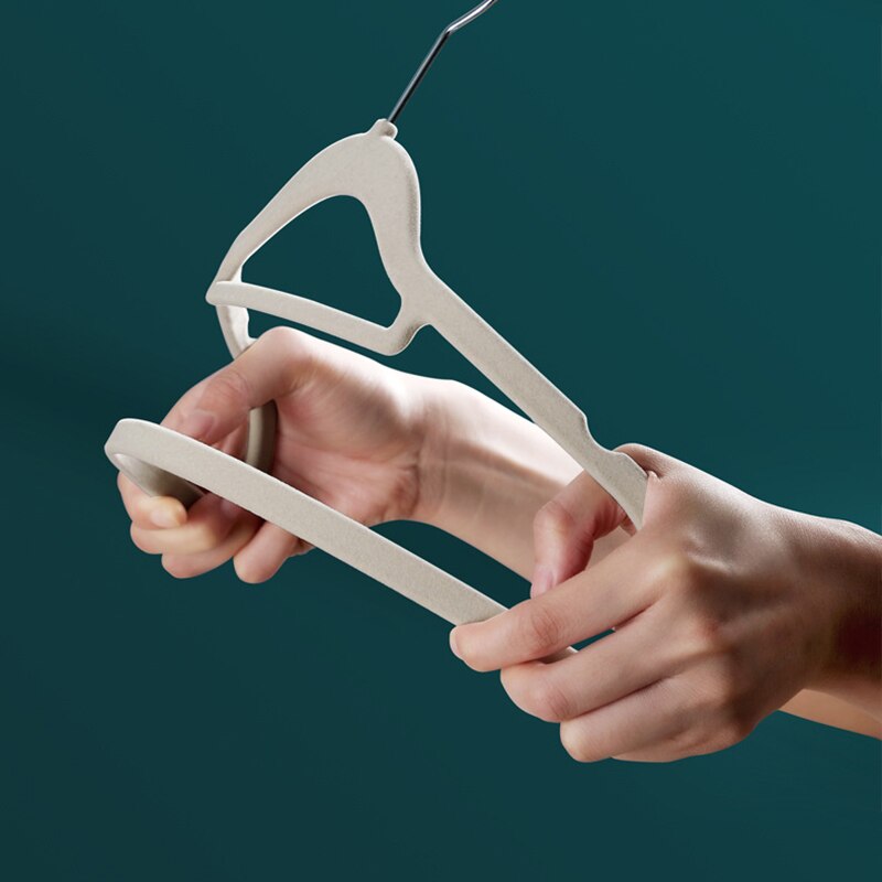 Cintre floqué pour vêtements, 10 pièces, cintre Semi-circulaire, antidérapant, épaule large, organisateur suspendu sans couture, Anti-déformation