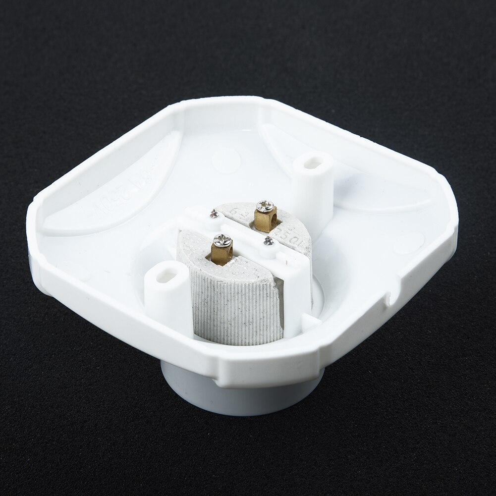 White E27- Straight Glazed -Ceramic Heat Porcelain Light Bulb Lamp Socket Holder