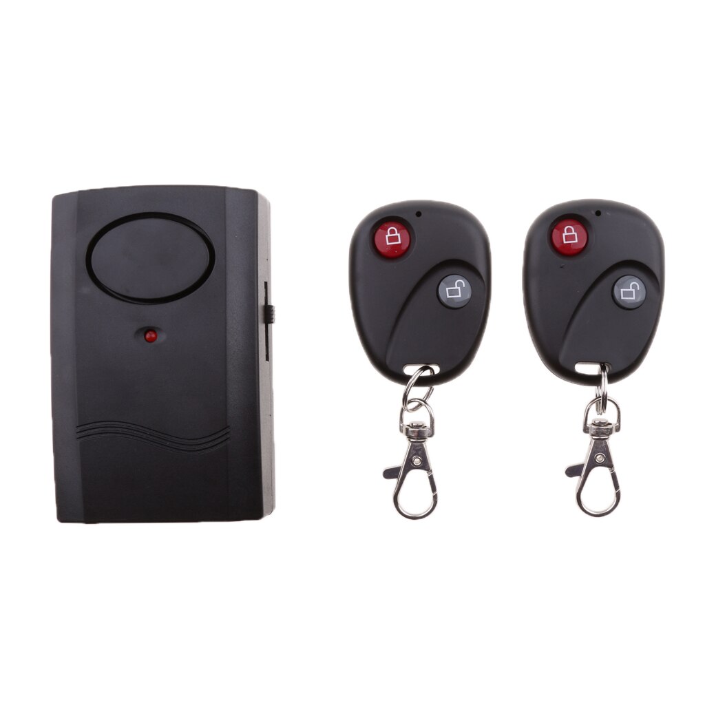 Security Wireless Dual Remote Control Alarm Lock Bike Vibration Anti Theft
