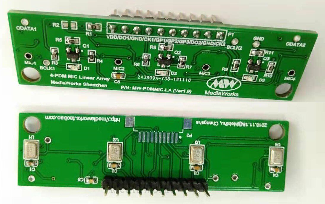 Tablero de matriz lineal de trigo de silicio Digital PDM, conjunto de PDM-MIC MEMS