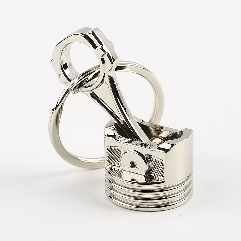 De cromo en del motor plateado pistón llavero cadena llavero llave Fob al por mayor cromo de plata de Color disponible: Big Piston Chrome