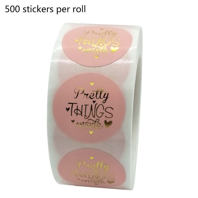 500 stuks mooie dingen binnen stickers goudfolie zegellabel scrapbooking bruiloft decoratie briefpapier sticker: Default Title
