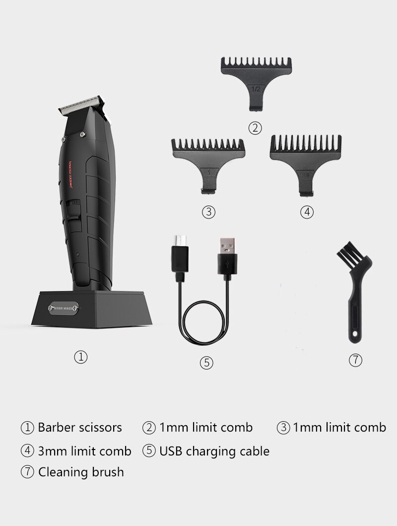 Elektrische Scheerapparaat Kapper Tondeuse Professionele Elektrische Tondeuse Mannen Cordless Haar Snijder Machine Cut Oplaadbare