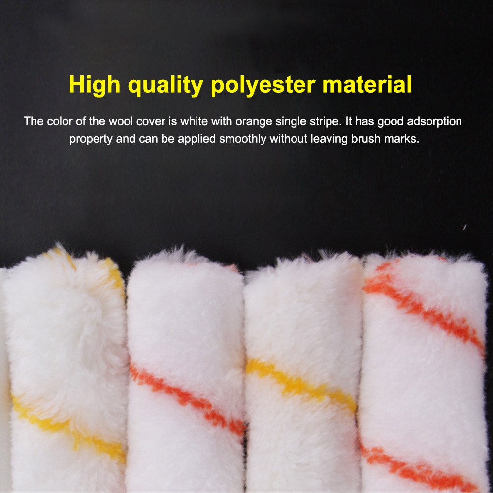 Art DIY Wall Paint Roller Set 4inch 9inch Durable Portable Runner Home Decoration Polyester Brush Tool Multifunctional Handle