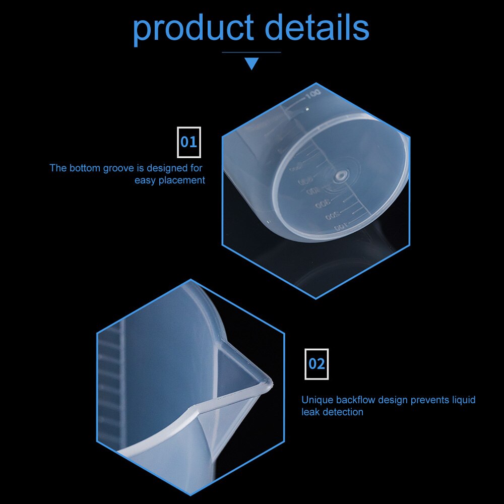 Taza medidora transparente de plástico 1000/2000/3000/5000ml capacidad líquido hidropónico fácil cómodo de medir