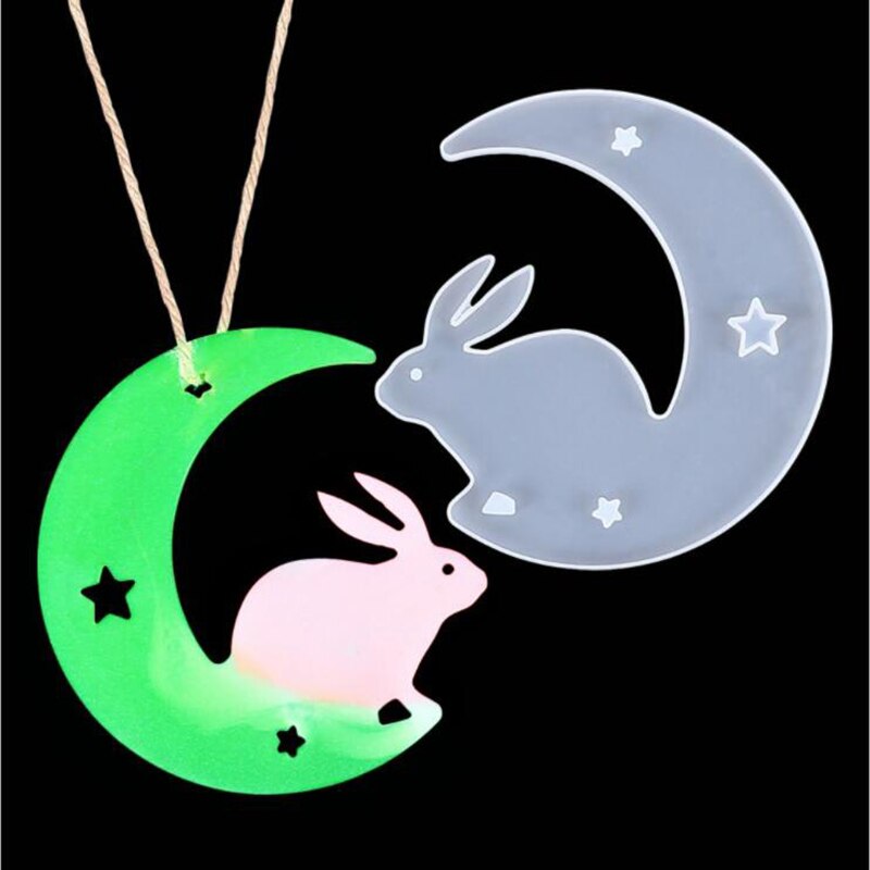 DIY Kristall Gutta percha Hirsch Katze Mond Silikon Spiegel bilden Kaninchen Delfin Anhänger Silikon bilden: Beige