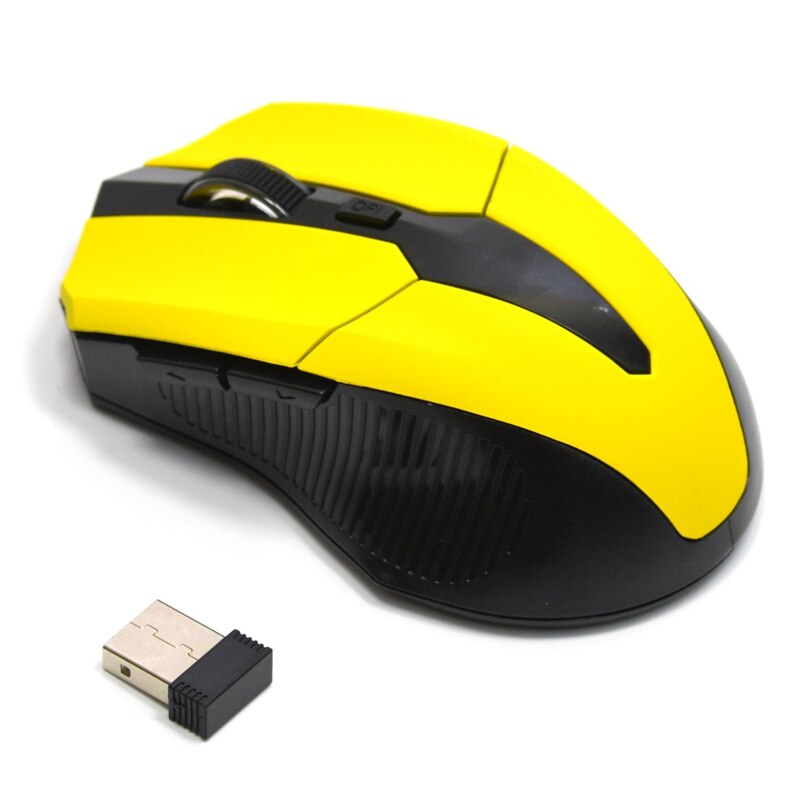 2.4G USB Red Optical Wireless Mouse 5 Buttons for Computer Laptop Gaming Mice 10M Working Distance Receiver Mouse Accessories