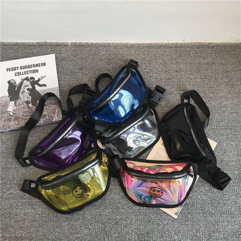 Brand Holografische Fanny Pack Shiny Taille Riem Tas Kleine Crossbody Purse Voor Reizen Party Datum