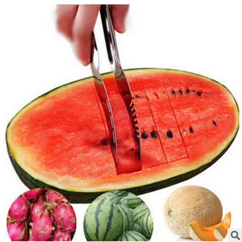 Roestvrij Staal Fruit Snijmachine Watermeloen Meloen Slicer Cutter Corer Server Splitter Watermeloen Cantaloupe