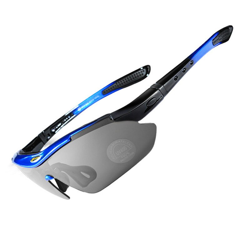 Men's Cycling Sunglasses MTB Road Bike Sports Glasses For Women Polarized Fishing Eyewear Bicycle Accessories Equipment: Blue black