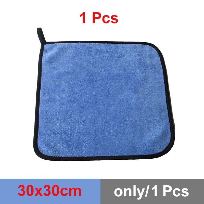 Bilvask mikrofiberhåndklæde bilrengøring tørringsklud hemming bilplejeklud, der beskriver rengøringshåndklæde til kæledyr 30 x 30/40/60cm: 30 x 30 x 1 stk