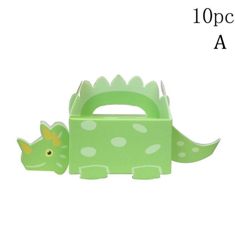 10Pcs Dinosaurus Doos Gemonteerd Dinosaurus Doos Dinosaurus Snoep Box Kids Verjaardag Papier Dozen Voor Verpakking: A