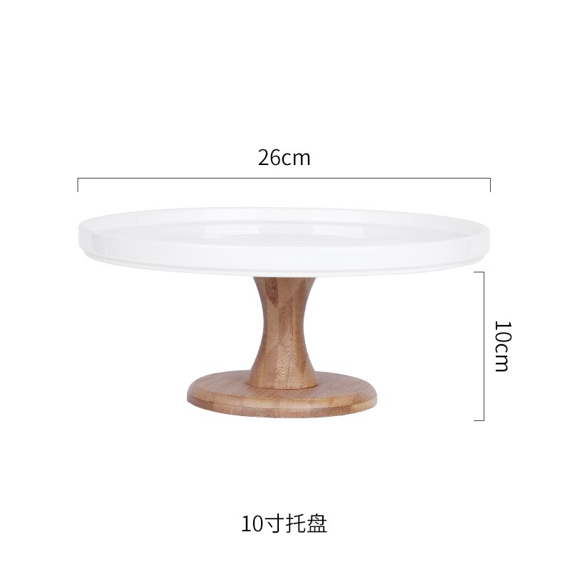 High-foot Ceramic Cake Tray Set Table Dessert Table Display Stand Cake Stand Birthday Snack Three-tier Tray Dessert Plate