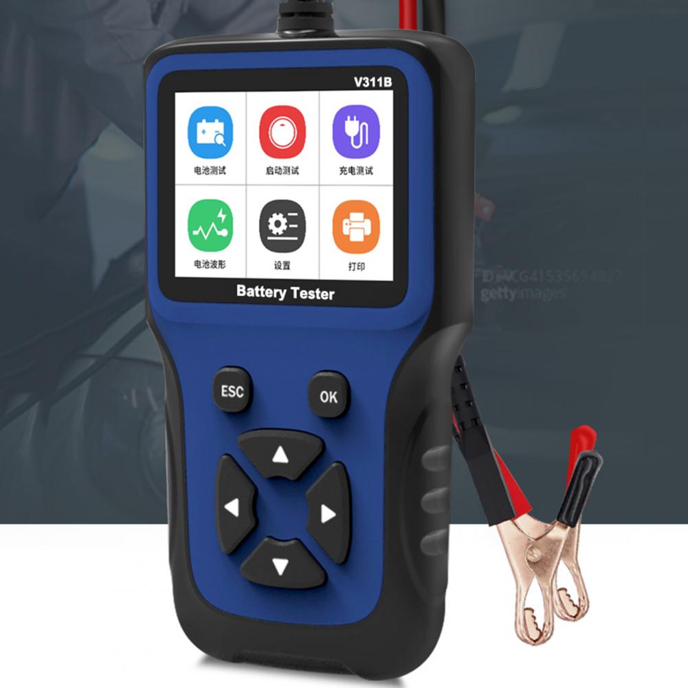 12V Car Battery Charger Tester Analyzer Analyzer Tools Automotive V311B Car Charging Cricut Load Test Diagnostic Tool