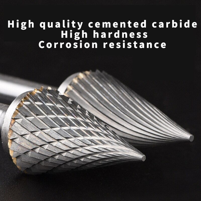 1pcs Single-cut M Type Head Tungsten Carbide Rotary File Tool Point Burr Die Grinder Abrasive Tools Drill Milling Carving Bits
