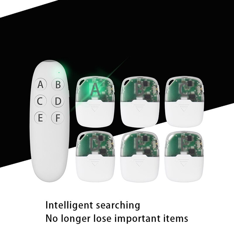 Trådløs cool nøglefinder varelokalisering nøglefinder med fjernbetjening 1 sender og 6 modtagere pet tracker pung tracker