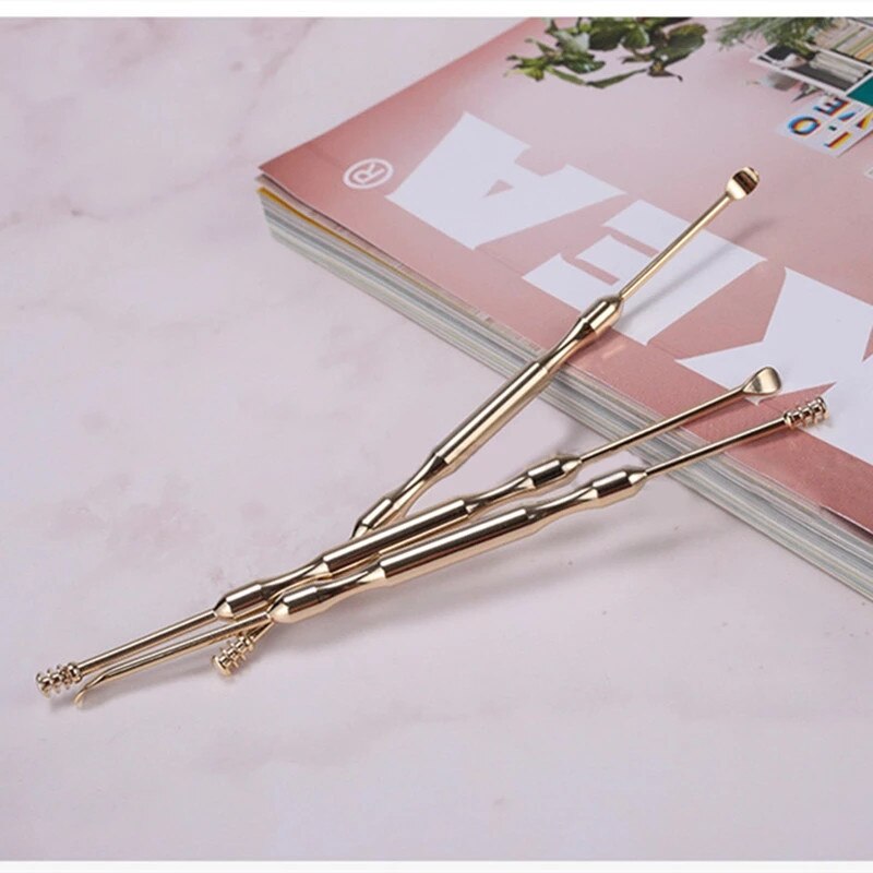 Portable Ear Wax Cleaner Ear Massage Earpick Earwax Removal Tool Stainless Steel Earwax Remover Health Care Tool