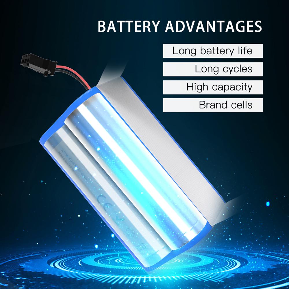 Sparkole 14.4V 2600mAh Li-ion Battery For Conga Excellence 990 1090 Ecovacs Deebot N79 N79S DN622 Eufy RoboVac 11 11S 12 35C