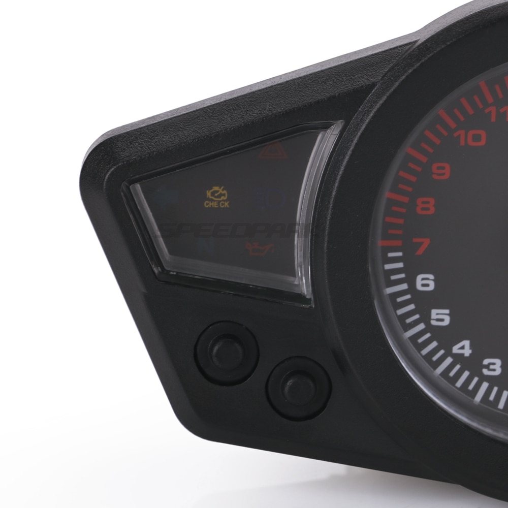 Motorcykel lcd speedometer motorcykel digital kilometertæller speedometer omdrejningstæller passer til 2 & 4 cylindre
