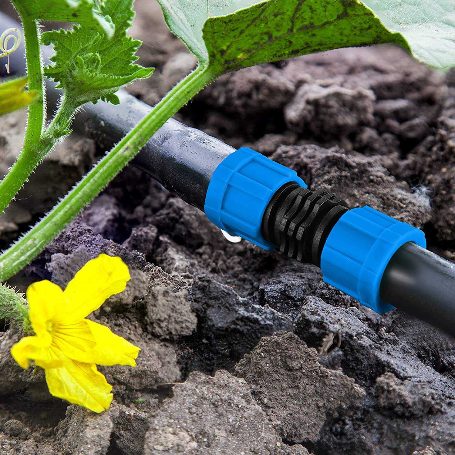 12 Pcs Drip Irrigation Couplings, 1/2 Inch Universal Connector Drip Tubing Fittings, Compatible with 16-17 mm Drip Tape