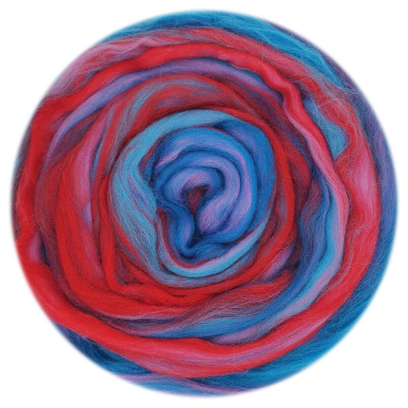 Blended Roving 50g, Needle Felting Wool, Hand Dyed Wool Top, Merino Mixed Natural Wool Roving for Needle Felting Kits (05)