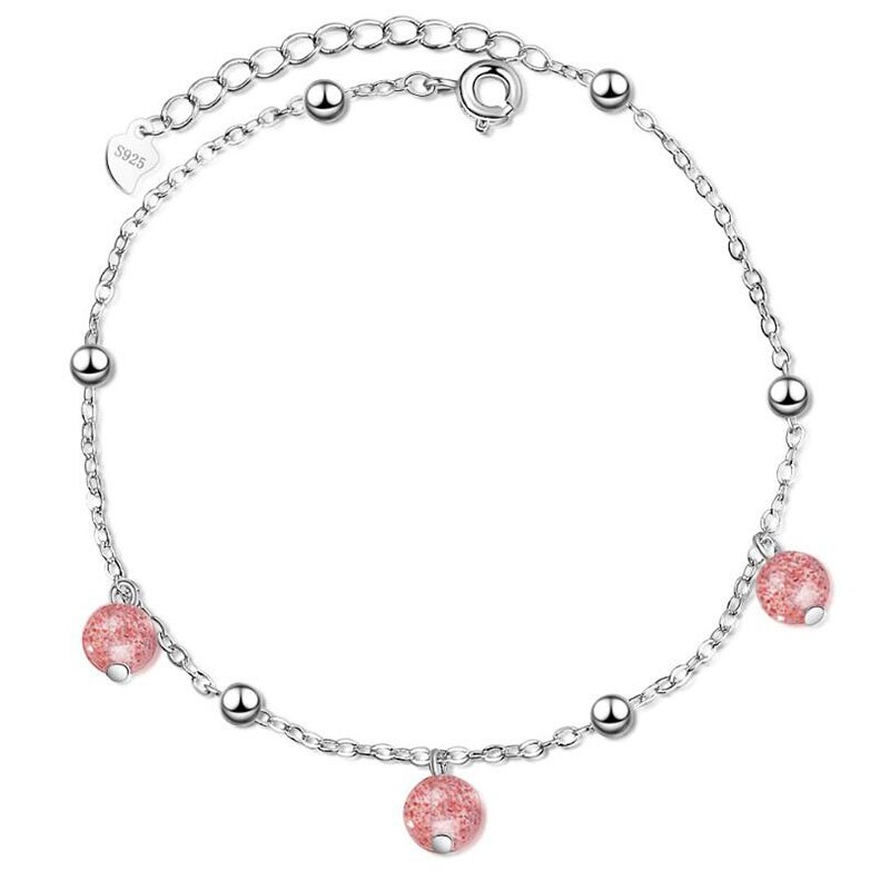 Nette/Romantische 925 Sterling Silber Kette Fußkettchen Mädchen Fuß Schmuck Kristall Rosa Perle Knöchel Armbinde Frauen Strand Party Zubehör