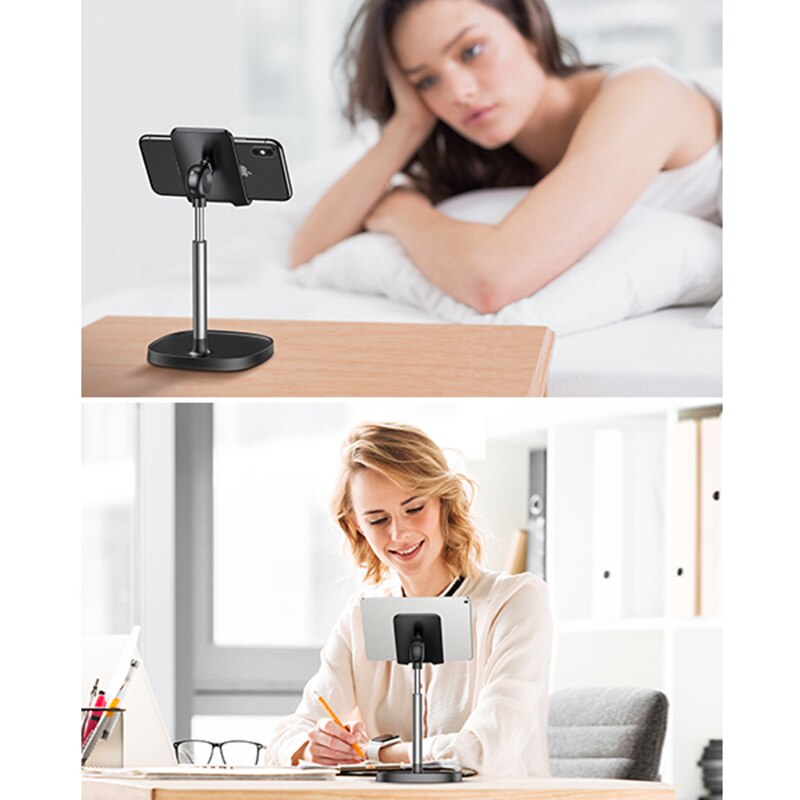 Cell Phone Stand Angle Height Adjustable Stable LISEN Cell Phone Stand For Desk,Sturdy Aluminum Metal Phone Holder