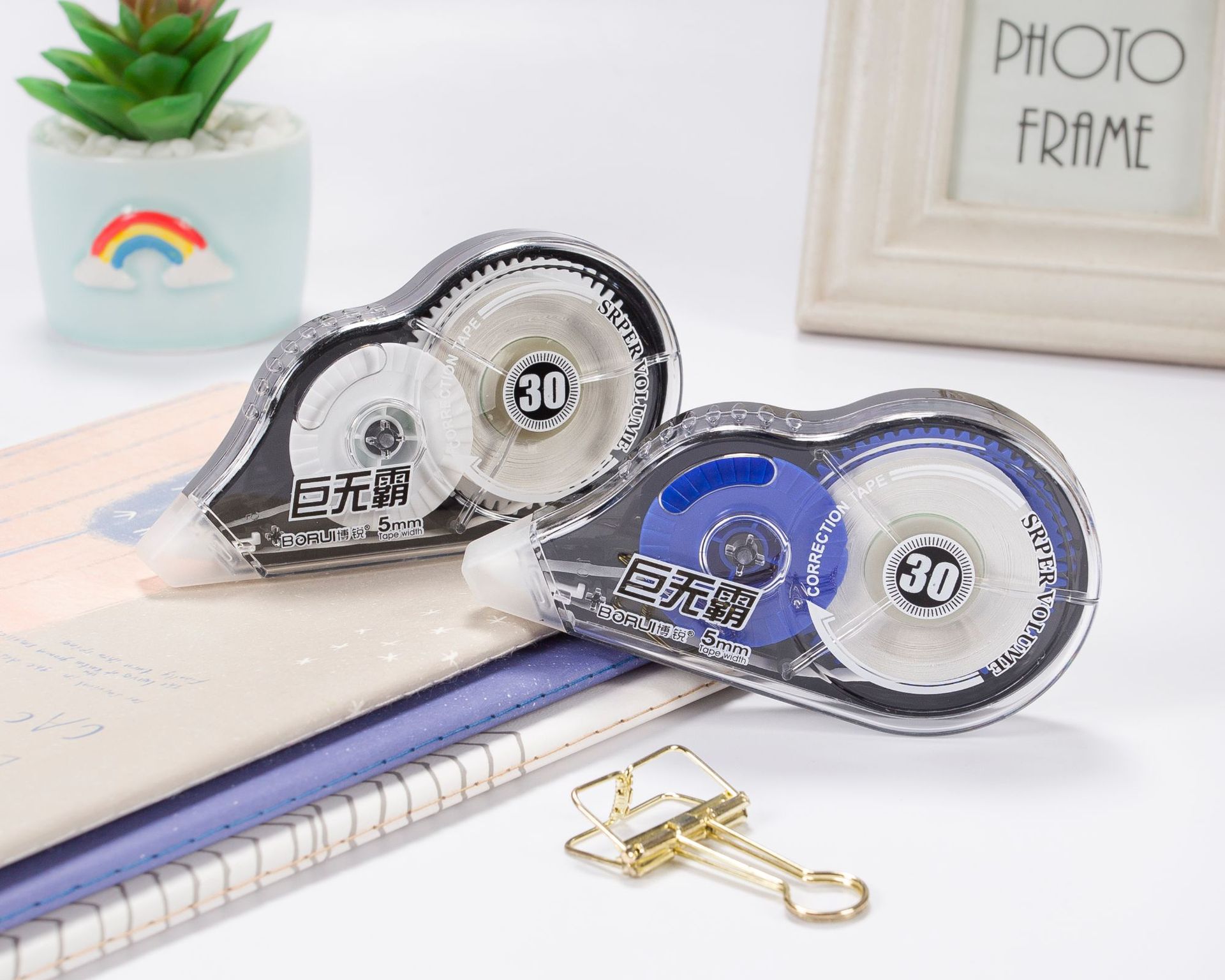 2 Economy Sets 30m X 2 Belt Correction Belt Length Corretiva Stationery Office School Stationery 5mm * 30m