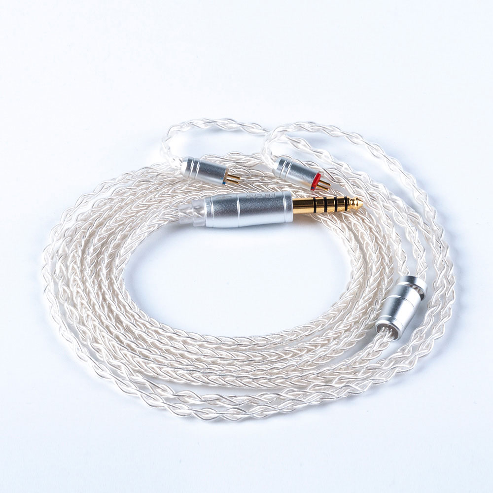 KBEAR 8 Core Upgraded Silver Wired Earphone Cable 2PIN/MMCX/QDC Gaming Headphones Earbuds Headset KBEAR KS1 KS2 TRI Meteor IEMs: PURPLE