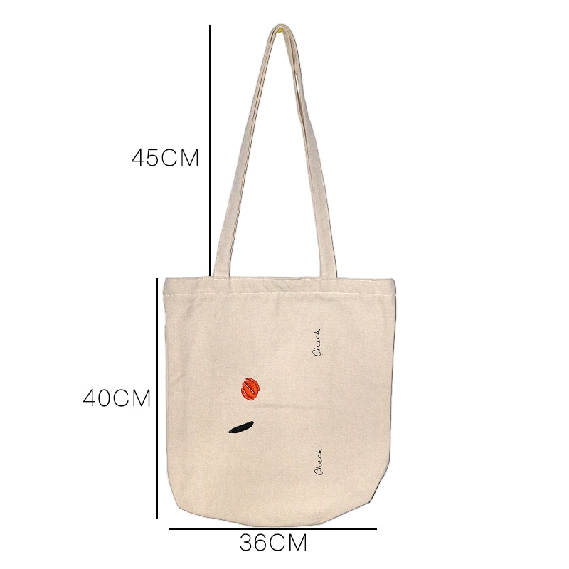 Youda Korea Harajuku Totes Embroidered Canvas Eco Bags Portable Original Shoulder Messenger Bag Handbag