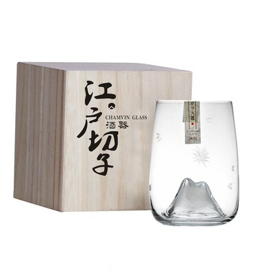 Japansk stil efterår bjergkop dame kvinde pige elskede kirsebærblomster whiskyglas brandy whisky vinglas: Hvid