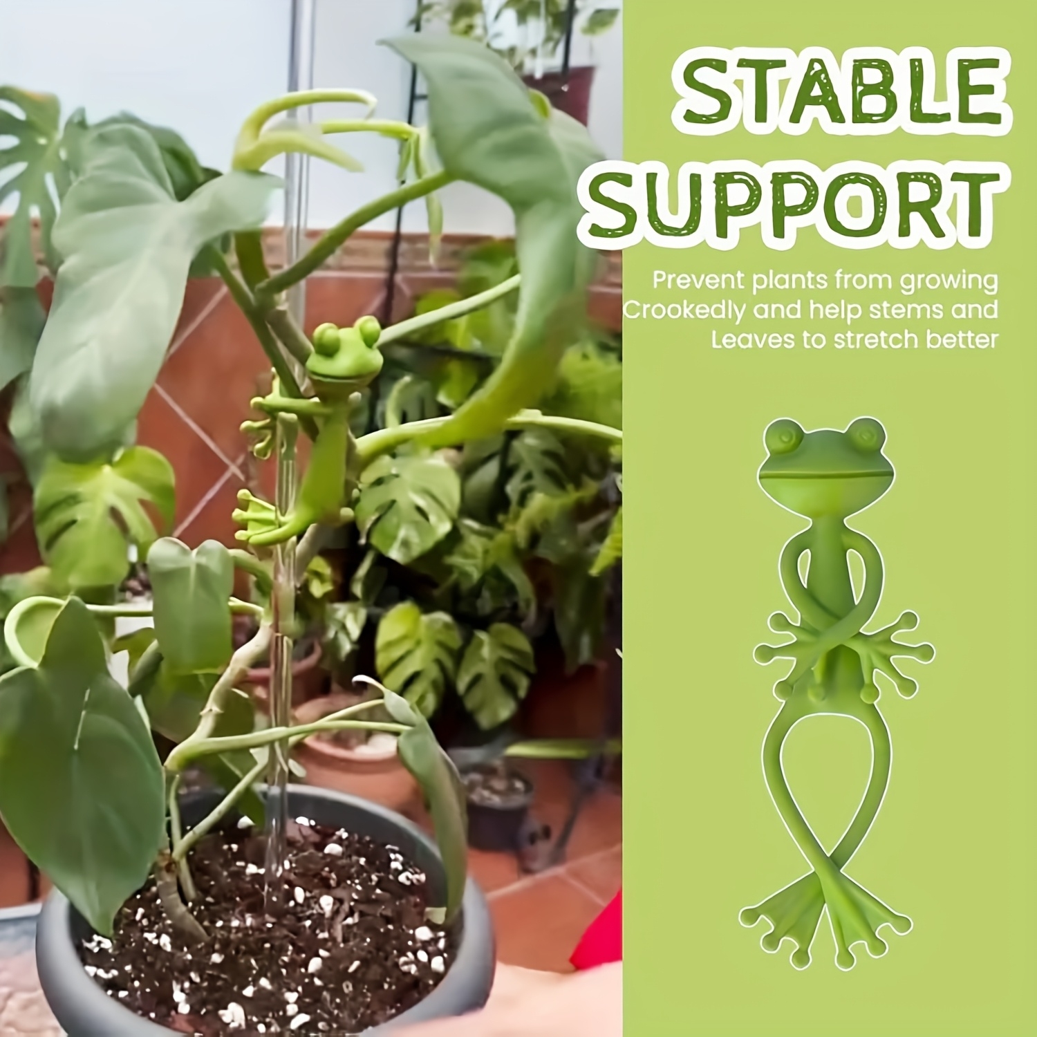 Soporte para plantas de rana, maceta bonita para flores de rana, Clips de fijación para escalar plantas, macetero de ramas trepadoras de rana para jardín, 1/2/5 Uds.