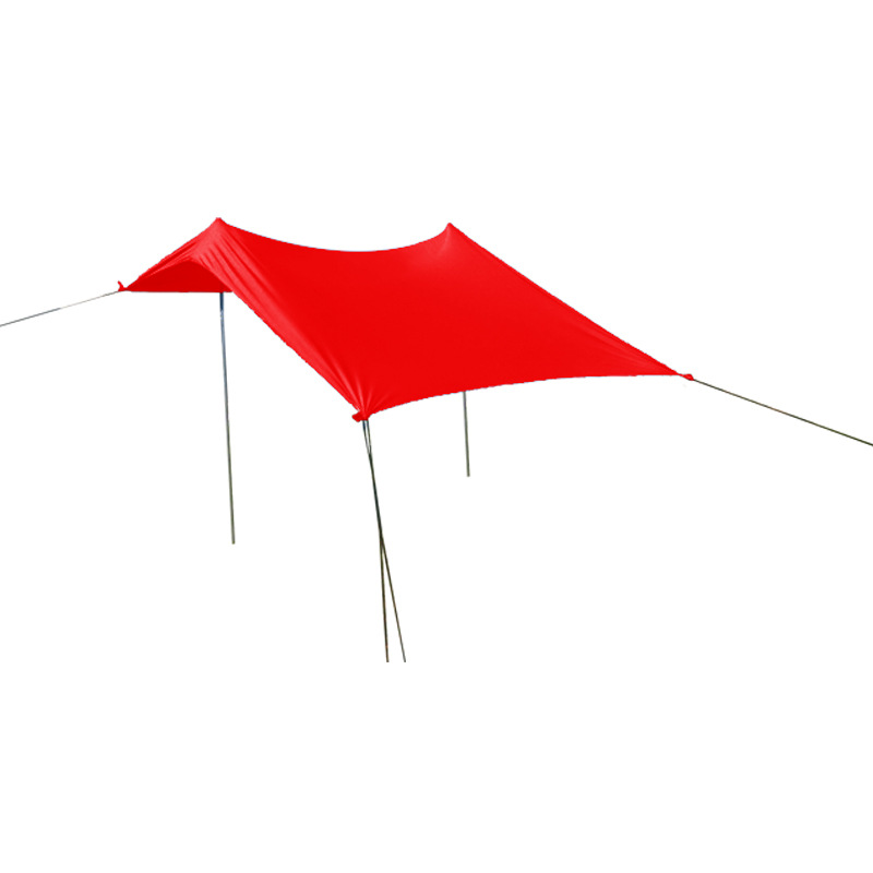 Familie Strand Zonnescherm Lichtgewicht Zon Schaduw Tent Met Zandzak Ankers 4 Gratis Pinnen UPF50 Uv Grote Draagbare Luifel Shippin: Red