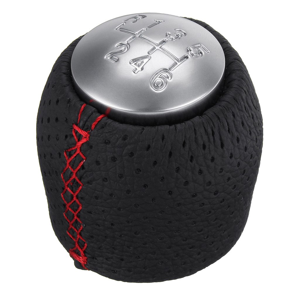 6 Gear Shift Knob Leather + Hood for Alfa Romeo 159 (05-11) Brera Spider M8617: Red