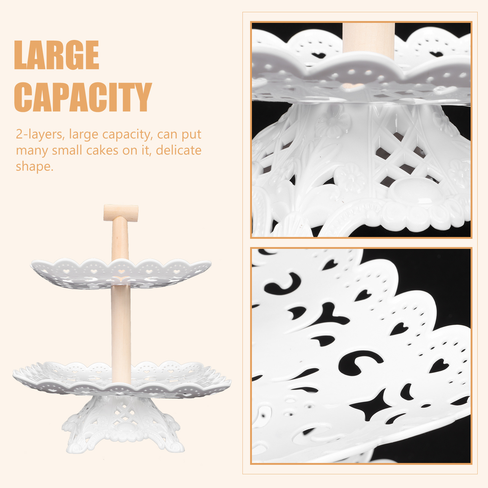 1 Set Multi-layer Wedding Cake Stand Plastic Cake Display Stand Multi-layer Stand