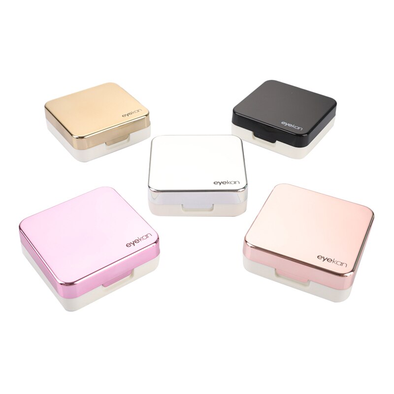 Contact Lens Case Mirror Soaking Container Business Travel Holder Kit Contact Lens Case Square Travel Portable