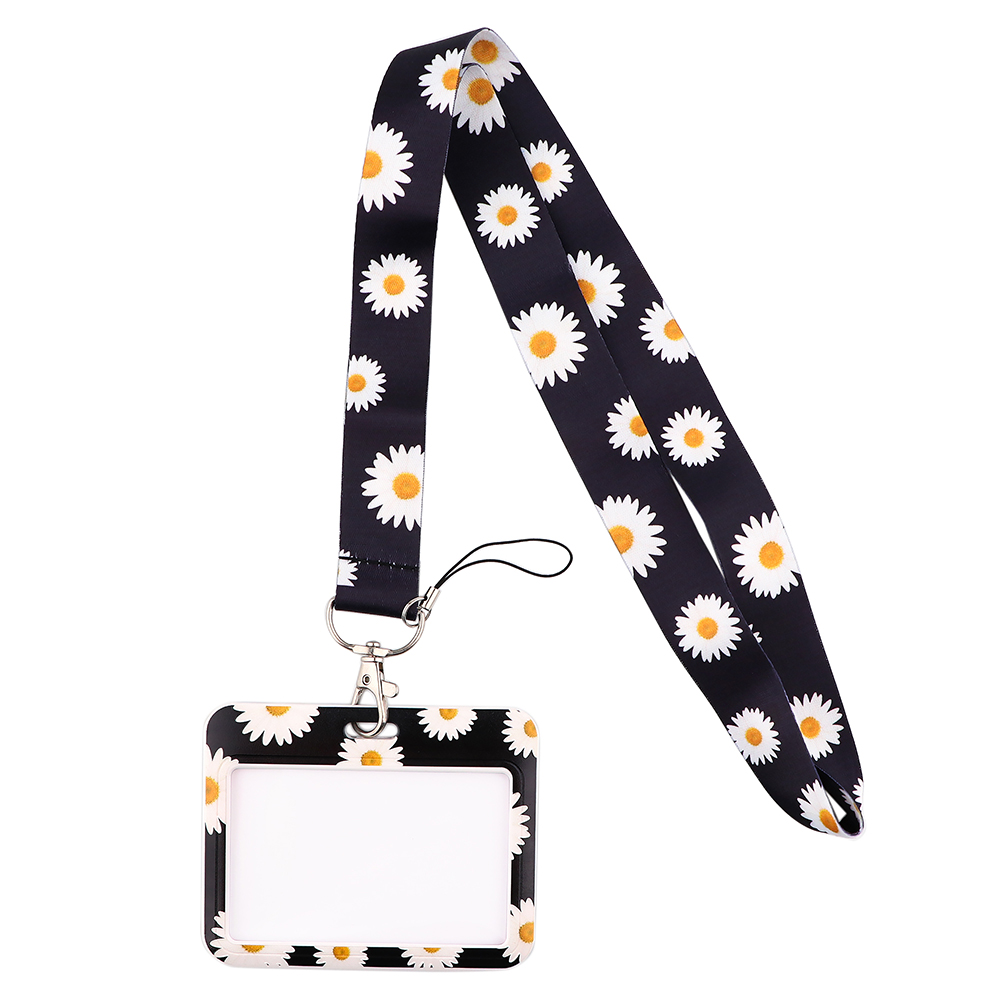 CB896 Kersenbloesems Mode Bloemen Lanyard Credit Card Id Houder Tas Student Vrouwen Bank Bus Visitekaartje Cover Badge: 22