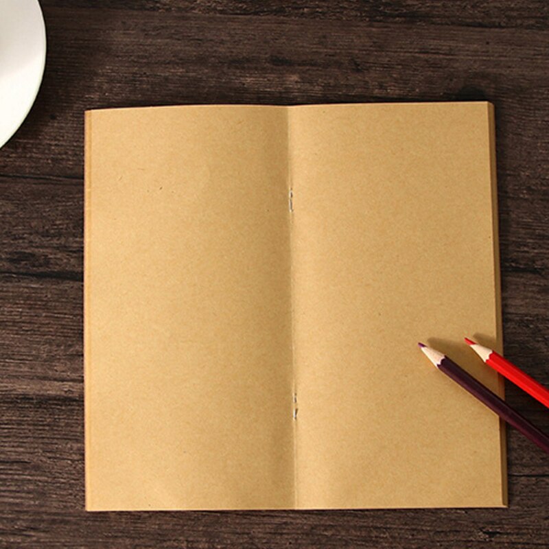 1book/pack Retro Notebook Mini Kraft Paper Notepad for Kids Student 4 selections
