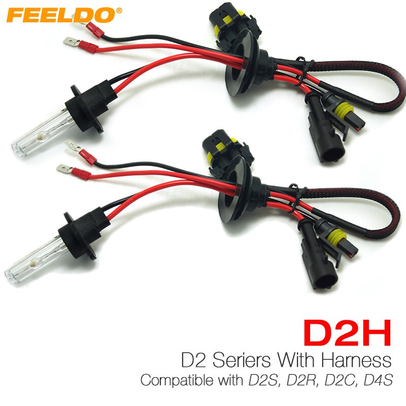 FEELDO 1 Paar 35 w D2H HID Xenon Lampen Compatibel met D2S/D2R/D2C/D4S voor retrofit Voor 4300 k-12000 k # FD-4489