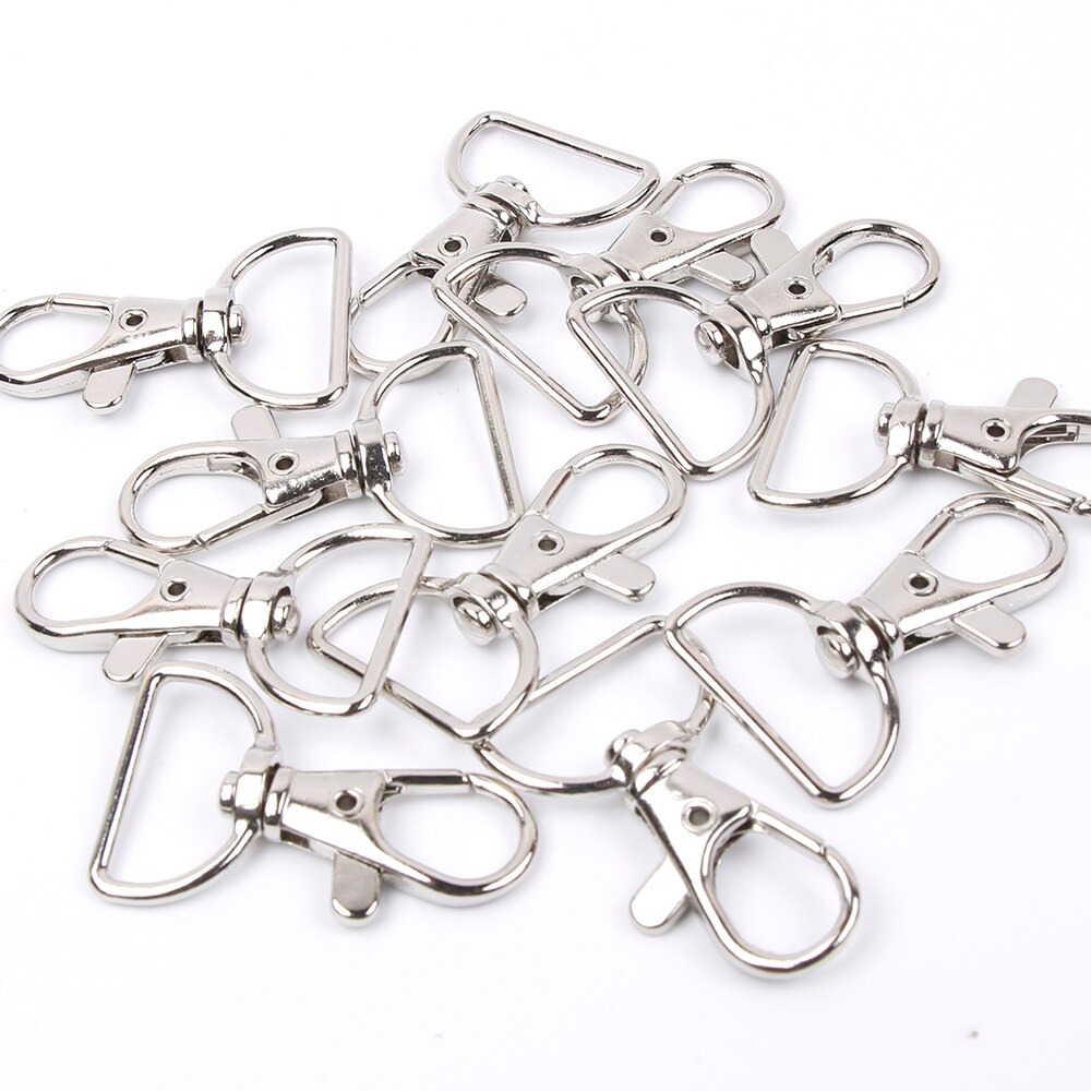 10 Stuks Metal Swivel Trigger Karabijn Karabijnhaak Sleutelhanger Ring Paracord Lanyard Diy Craft Rugzak Tas Onderdelen Hanger