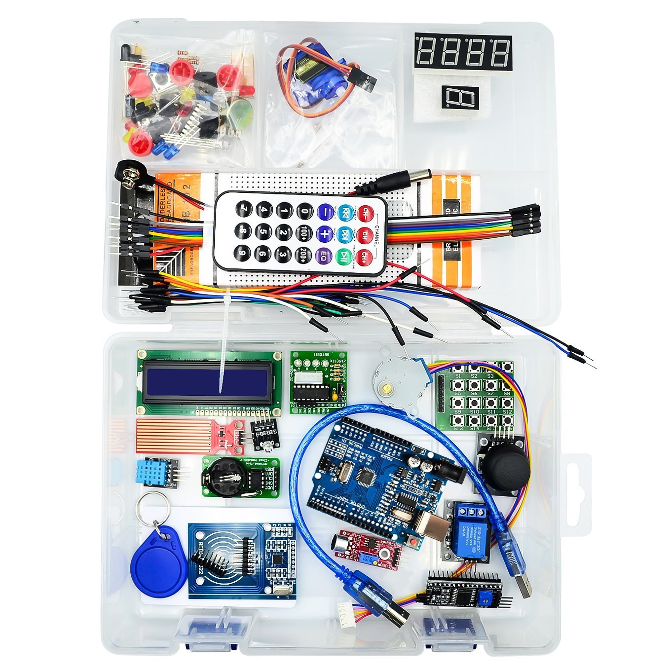 RFID-Starterkit für Arduino für UNO R3, offizielle Version ATMEGA328P, RFID-Upgrade-Version, Lernsuite mit Komponentenbox: Khaki
