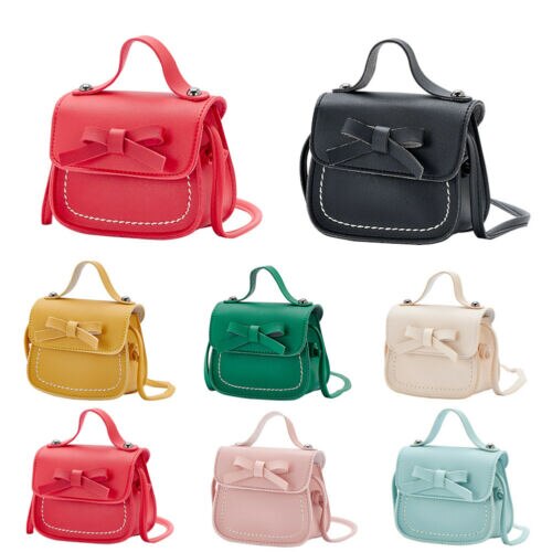 Brand Toddler Baby Messenger Bags Children Kids Girls Princess Shoulder Bag Handbag Solid Bowknot Princess Coin Purses