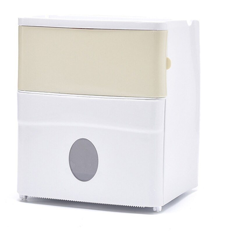 Porte-papier hygiénique étanche en plastique porte-serviettes en papier mural salle de bain étagère boîte de rangement Portable porte-rouleau de toilette: green