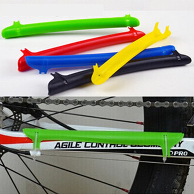Plast cykel kæde beskyttelse mountainbike ramme beskyttelse kæde udskrevet kæde bag gaffel beskyttelse dækplade