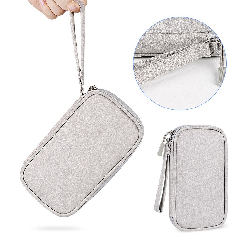 Portable Power Bank Bag USB Charger Gadgets Cables Wires Organizer Pouch Travel Electronic Accessories Protection Storage Case