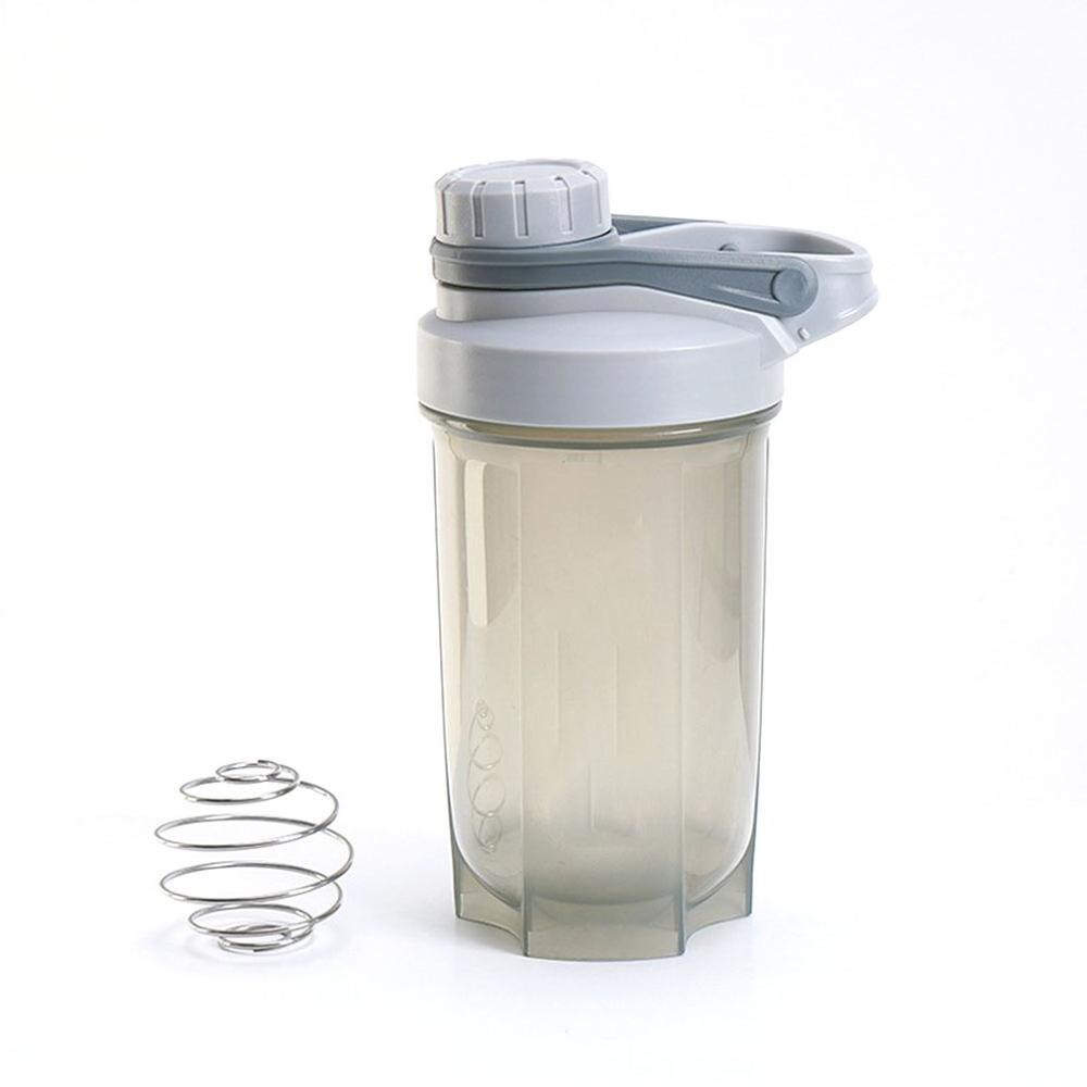 500ml shaker fles milkshake proteïnepoeder shaker mix fitness waterfles sport waterkoker keuken shake fles buiten sportschool: Grijs